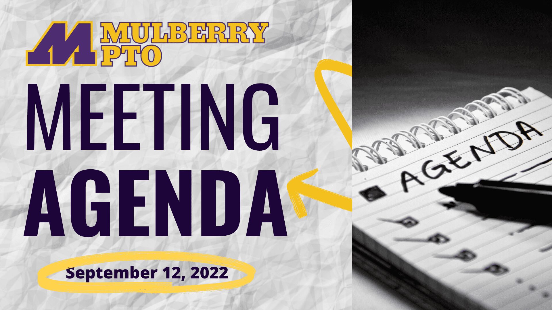 Meeting Agenda – 9/12/2022