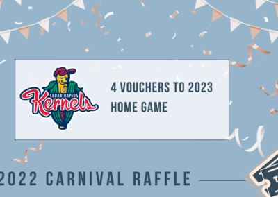 Cedar Rapids Kernels 4 Vouchers for 2023 Home Game